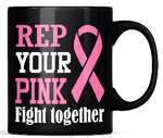 Load image into Gallery viewer, Breast Cancer Awareness "Rep Your Pink" 11oz mug