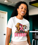Load image into Gallery viewer, Breast Cancer Detroit Tiger and Lion Skyline Digital Download