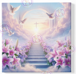 Load image into Gallery viewer, Lavender Floral Memorial Digital Background