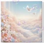 Load image into Gallery viewer, Soft Floral Dove Memorial Digital Background