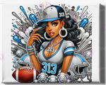 Load image into Gallery viewer, Woman Diamonds And Football Digital Download