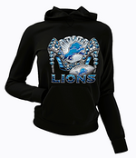 Load image into Gallery viewer, Detroit Lions Diamond Bling W/Heels Hoodie