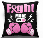 Load image into Gallery viewer, Breast Cancer Awareness Fight Mode On Glitter "12x12" Pillow Throw