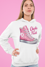 Load image into Gallery viewer, Breast Cancer Women's Chucks And Pearls Hoodie