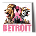 Load image into Gallery viewer, Breast Cancer Detroit Tiger and Lion Skyline Digital Download