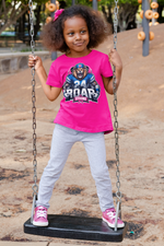 Load image into Gallery viewer, Breast Cancer Detroit Roar Strong 2 Girls T-shirt