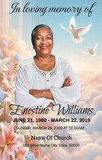Load image into Gallery viewer, Soft Floral Dove Memorial Digital Background