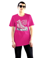 Load image into Gallery viewer, Breast Cancer Chucks And Pearls T-shirt