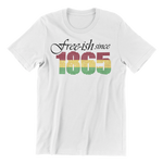 Load image into Gallery viewer, Women's Free-ish Since 1865 Juneteenth Rhinestone Regular T-shirt