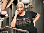 Load image into Gallery viewer, Women's Free-ish Since 1865 Juneteenth Rhinestone Regular T-shirt