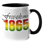 Load image into Gallery viewer, Free-ish Since 1865 Color Handle 11oz Coffee Mugs