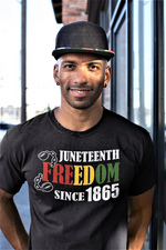 Load image into Gallery viewer, Men's Juneteenth Freedom Since 1865 T-shirt