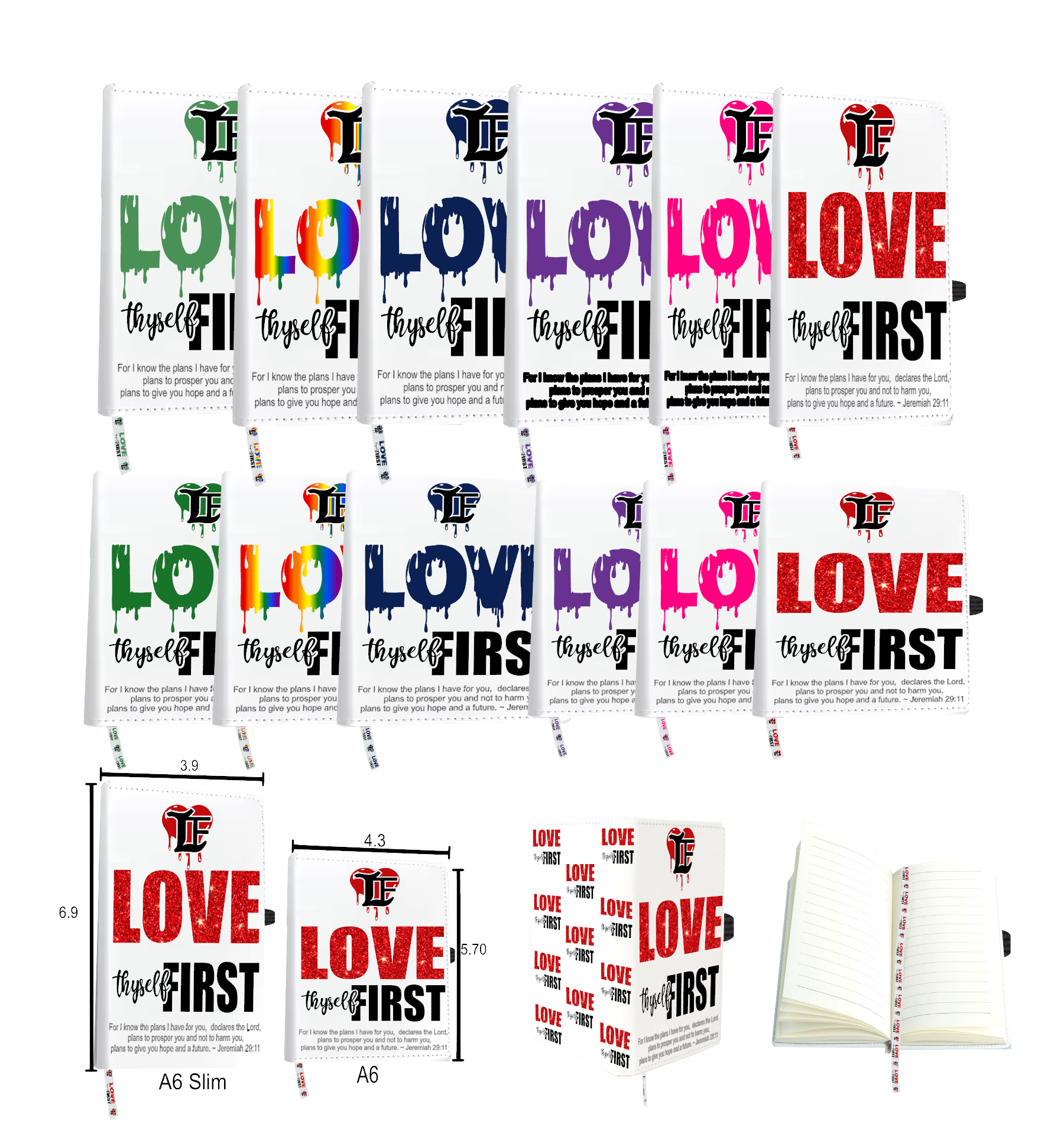 Love Thyself First  A6 Slim/A6 Journal