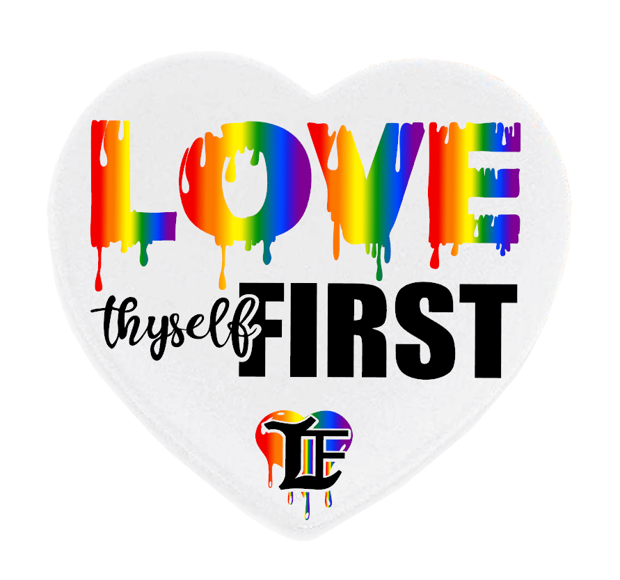 Love Thyself First Heart Sandstone Coaster