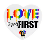 Load image into Gallery viewer, Love Thyself First Heart Sandstone Coaster
