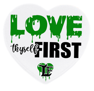 Love Thyself First Heart Sandstone Coaster