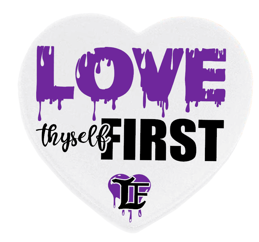 Love Thyself First Heart Sandstone Coaster