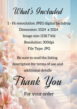 Load image into Gallery viewer, Soft Floral Dove Memorial Digital Background
