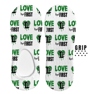 Love Thyself First No Show Grip Socks