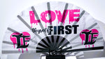 Load image into Gallery viewer, Love Thyself First Clack Fan
