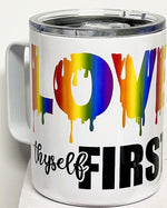 Load image into Gallery viewer, Love Thyself First 12oz Tumbler With  Lid

