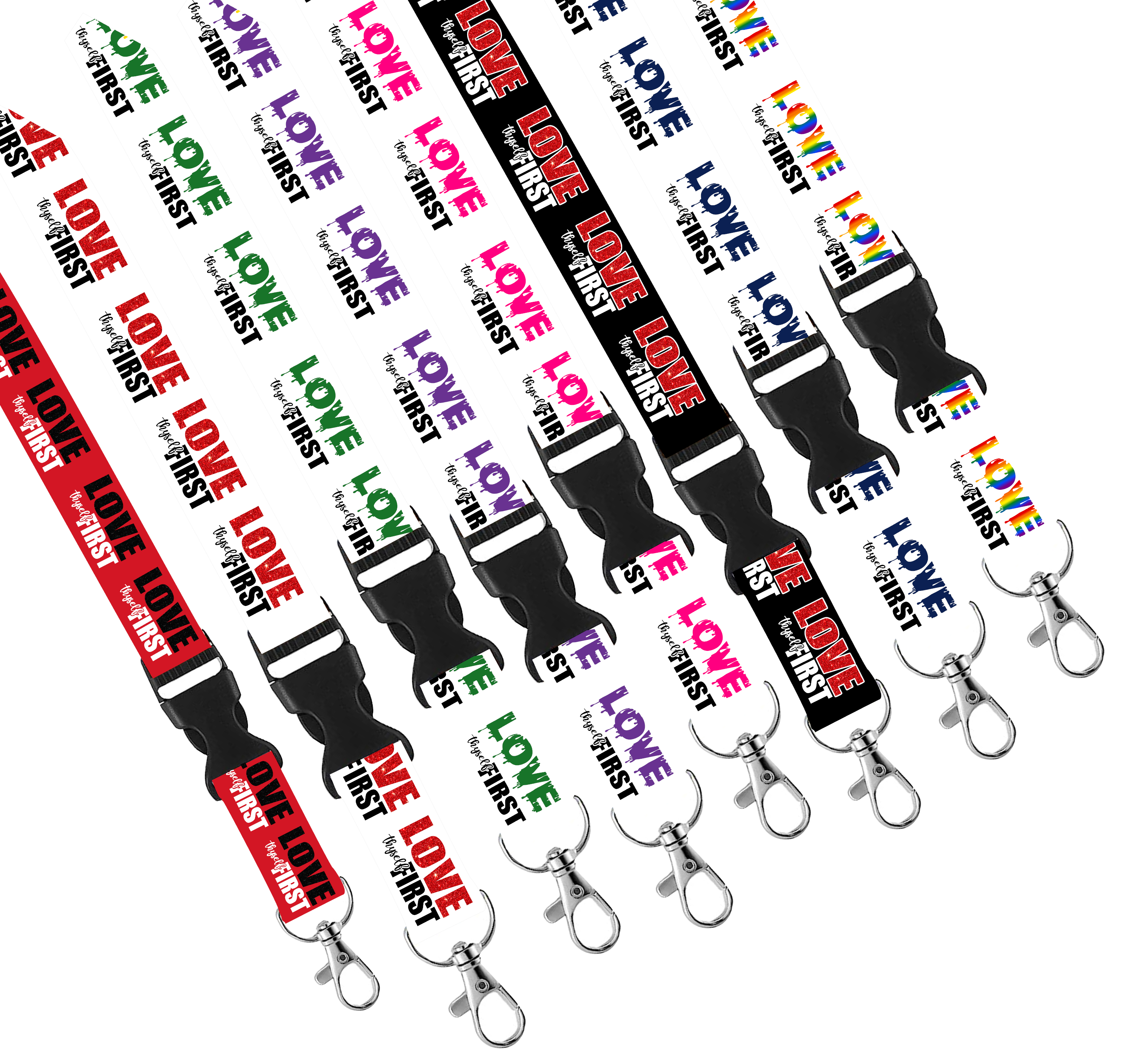 Love Thyself First Keychain Lanyard