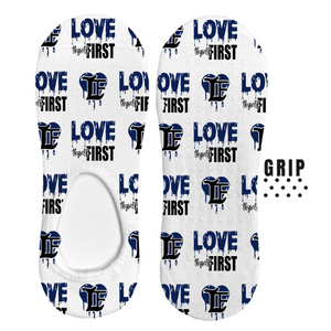 Love Thyself First No Show Grip Socks