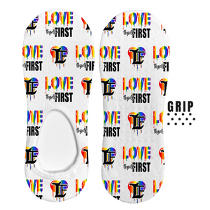 Love Thyself First No Show Grip Socks