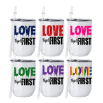 Load image into Gallery viewer, Love Thyself First 12oz Wine Tumbler
