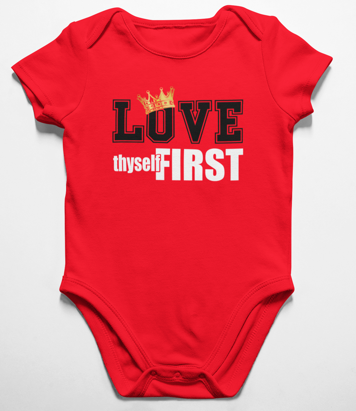 Boys Original Love Thyself First Infant Onesie