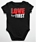 Load image into Gallery viewer, Girls Original Love Thyself First Infant Onesie
