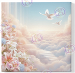 Load image into Gallery viewer, Soft Floral Dove Memorial Digital Background
