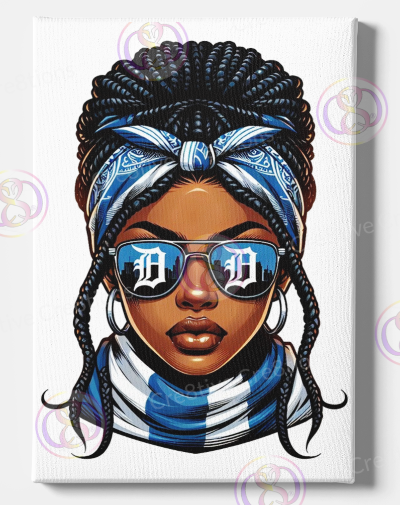 Detroit Woman  with "D" Sunglasses Digital Download