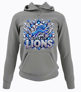 Detroit Lions Diamond Burst Of Bling Hoodie