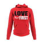 Load image into Gallery viewer, Women&#39;s Love Thyself First Glitter Hoodie
