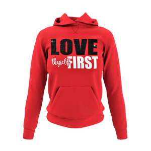 Women's Love Thyself First Glitter Hoodie