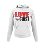 Load image into Gallery viewer, Women&#39;s Love Thyself First Glitter Hoodie
