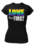 Load image into Gallery viewer, Women&#39;s LGBTQ Love Thyself First Semi-Fitted T-shirt
