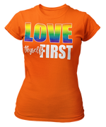 Load image into Gallery viewer, Women&#39;s LGBTQ Love Thyself First Semi-Fitted T-shirt
