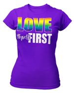 Load image into Gallery viewer, Women&#39;s LGBTQ Love Thyself First Semi-Fitted T-shirt
