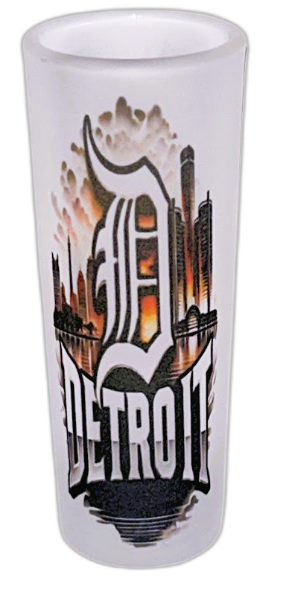 Detroit Smoke 3oz Frosted Shot Glass