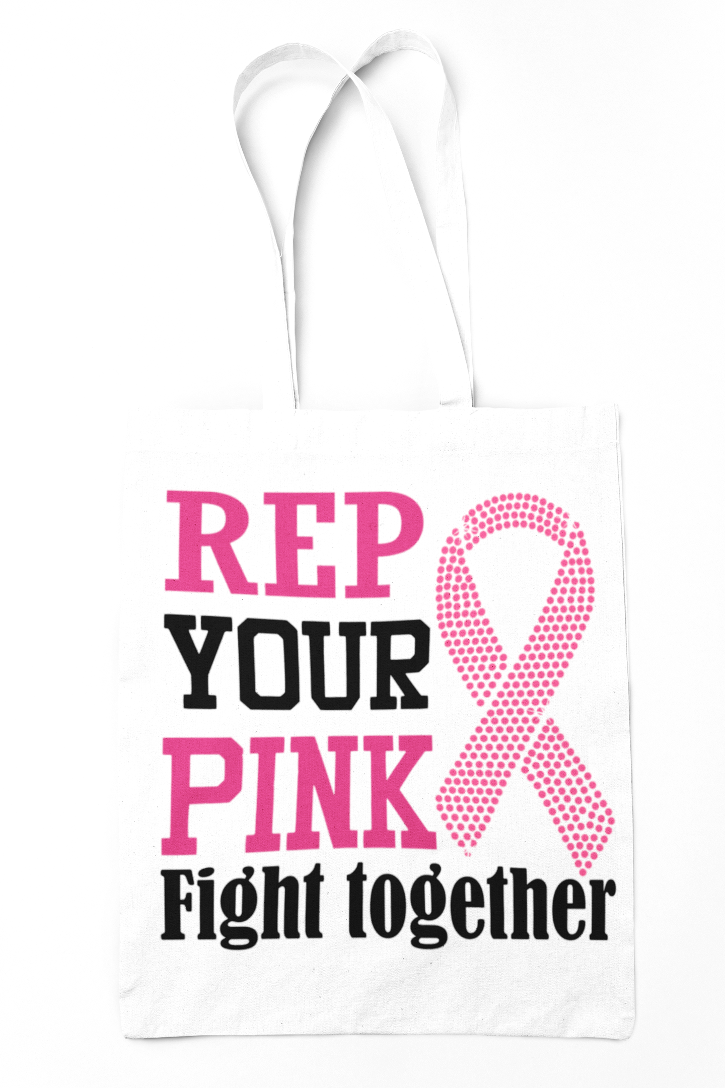 Breast Cancer Awareness "Rep Your Pink" Canvas Bag