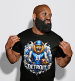 Load image into Gallery viewer, Lion With Detroit Holding Football T-shirt
