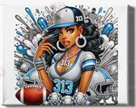 Load image into Gallery viewer, Woman Diamonds And Football Digital Download
