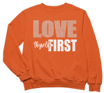 Load image into Gallery viewer, Women&#39;s Love Thyself First Rhinestone Sweatshirt
