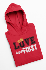 Load image into Gallery viewer, Boy&#39;s Original Love Thyself First Hoodie
