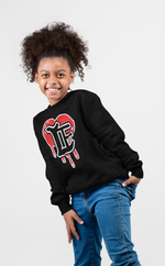 Load image into Gallery viewer, Girls Graphic Love Thyself First Sweatshirt
