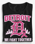 Load image into Gallery viewer, Detroit We Fight Together Glitter &amp; Regular T-shirt
