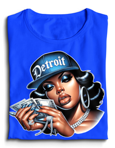 Detroit Woman Get Money Regular T-shirt