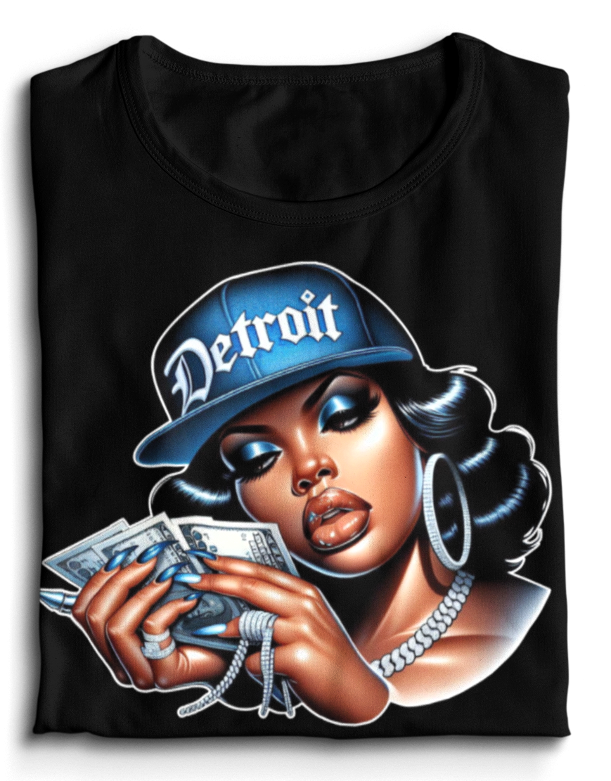 Detroit Woman Get Money Regular T-shirt